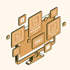 Icon representing book marketing